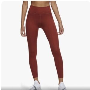 Nike One Luxe 7/8 Leggings Size S Redstone Gently Used